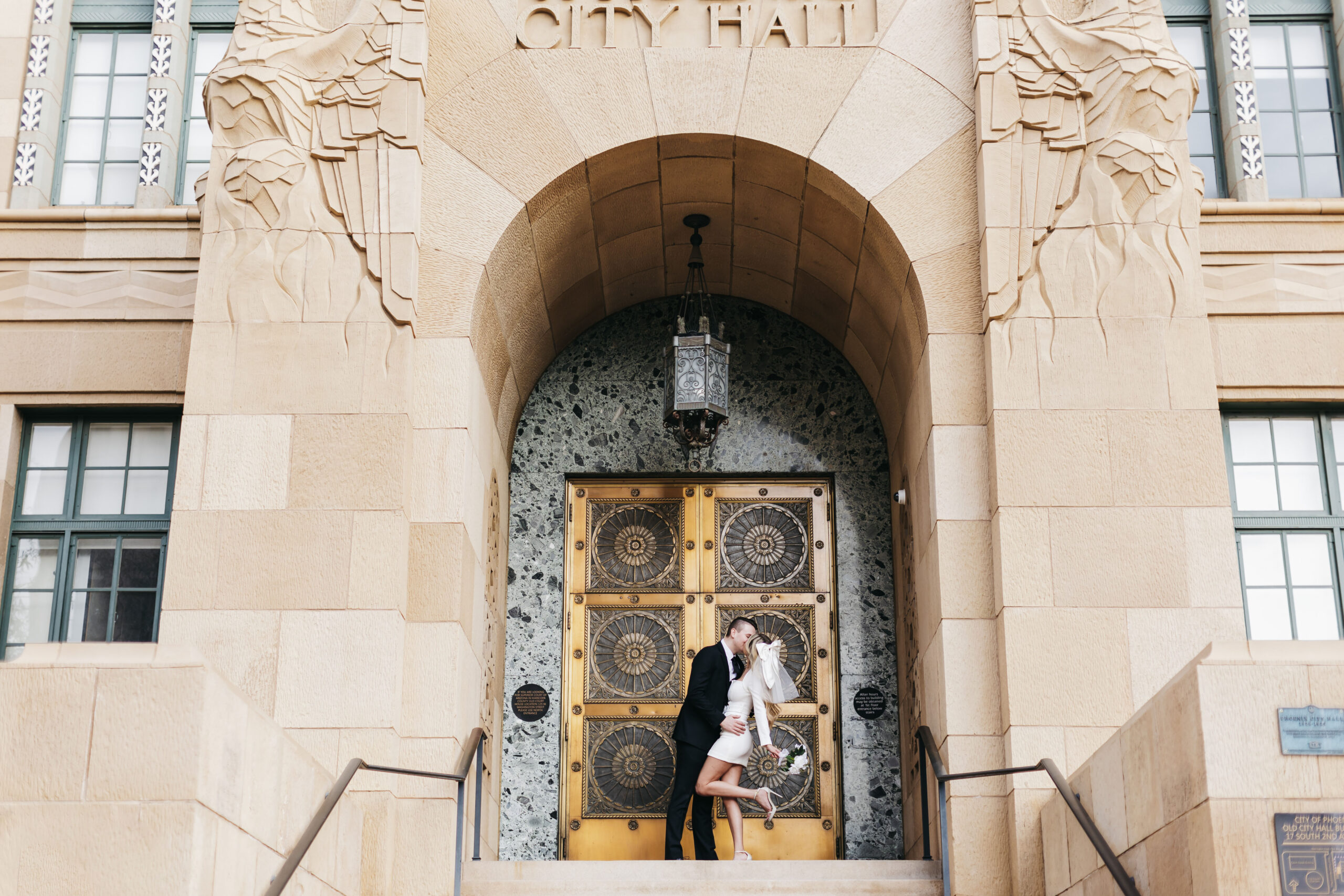 Downtown Phoenix Editorial Courthouse Elopement